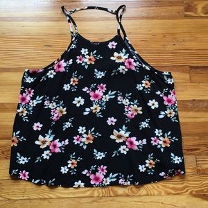 High Neck Floral Tank Top